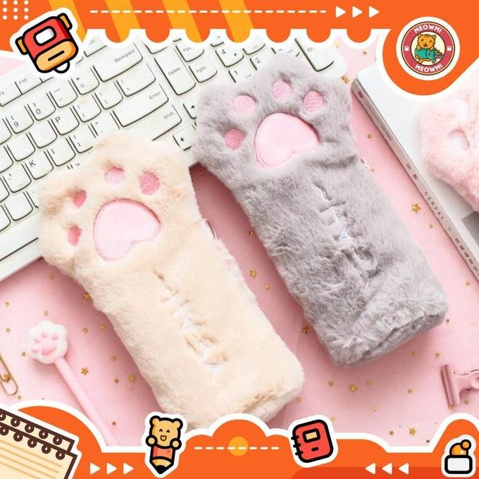 

Tempat Pensil Bulu Plush Cat Paw Lucu PC1095 Anak Remaja Wanita