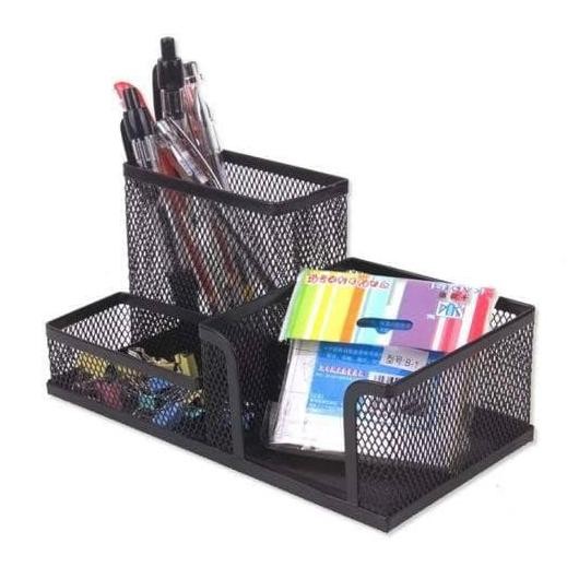 

Pen Holder Meja Besi Besar - Tempat Pensil Pulpen + Memo Organizer Kantor