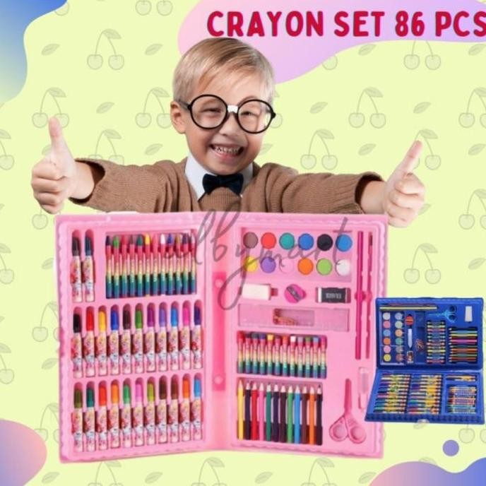 

Set Crayon Lukis 86 Pcs - Alat Gambar Mewarnai Kado Anak Pensil Warna