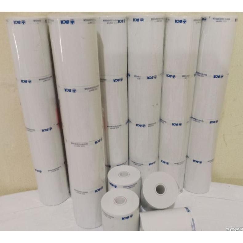 

Kertas kasir thermal berlogo ukuran 57x40mm paket 10 pcs