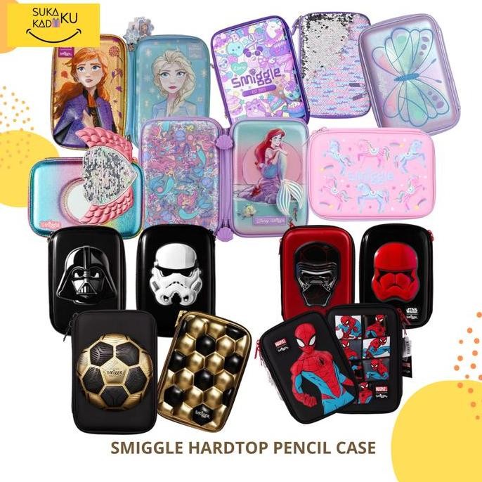 

Smiggle 3D Hardtop Pencil Case Karakter - Frozen Unicorn Star Wars