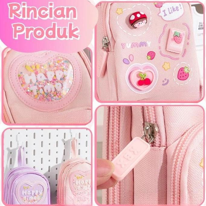 

Gaya BaruTempat Pensil Kotak 3D Anak Perempuan Lucu Besar/ Kotak Pensil Kanvas 6 Ruang/Kotak Pensil Anak /Es Krim New Stok