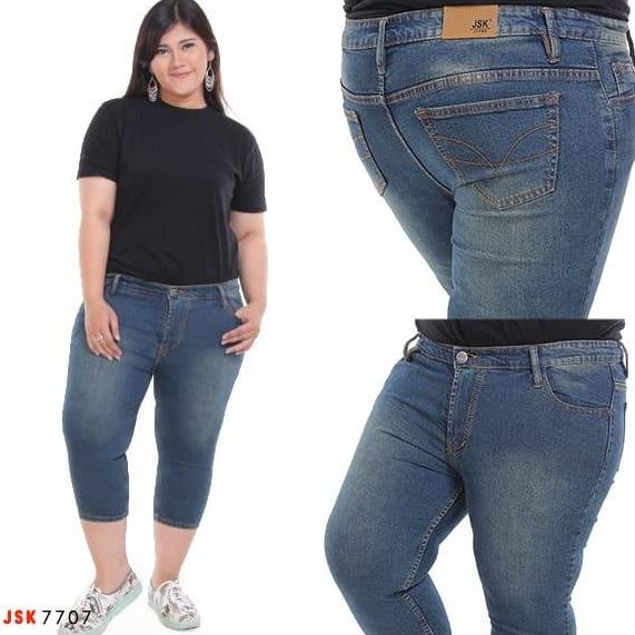 

Jeans Wanita Pensil Skinny 7/8 Bigsize 3142 Celana Pendek