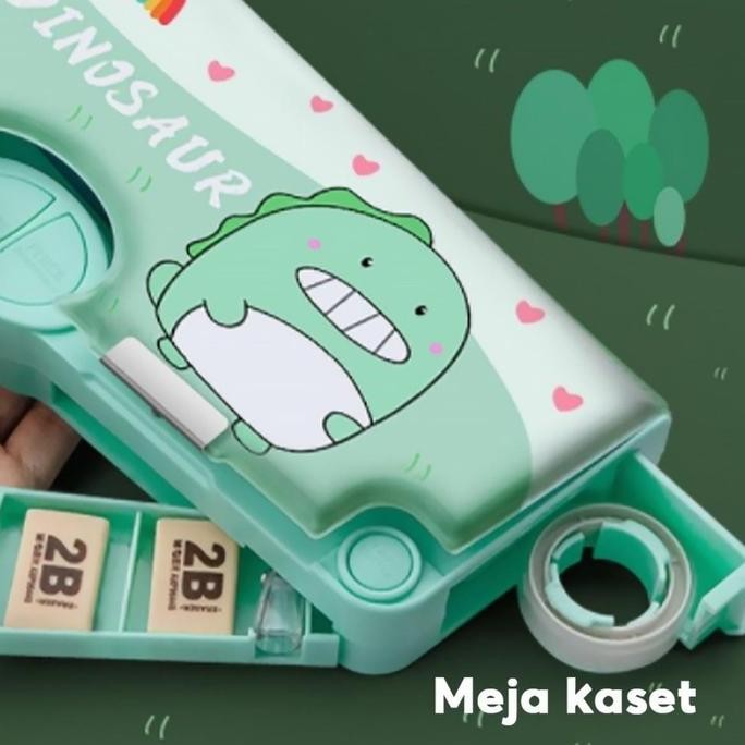 

Tempat Pensil Kartun Dengan Motif Unicorn, Astronot, Dan Dinosaurus - Kotak Pensil Dua Lapisan Dengan Kapasitas Tunggal Dan Rautan New Stok