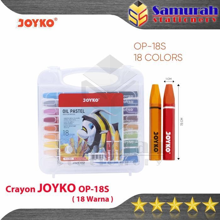 

EMS Crayon Joyko OP-18s / Krayon Minyak isi 18 Warna / Oil Pastel OP 18S For Drawing Water Resistant - Non Toxic