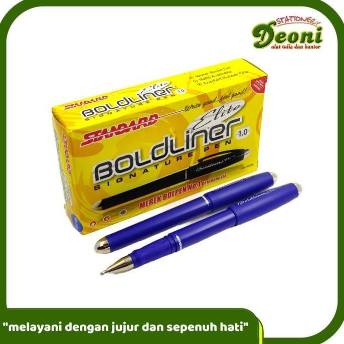 

Standard Boldliner Elite Signature Pen Pulpen Pena 1.0 Mm Biru New Stok