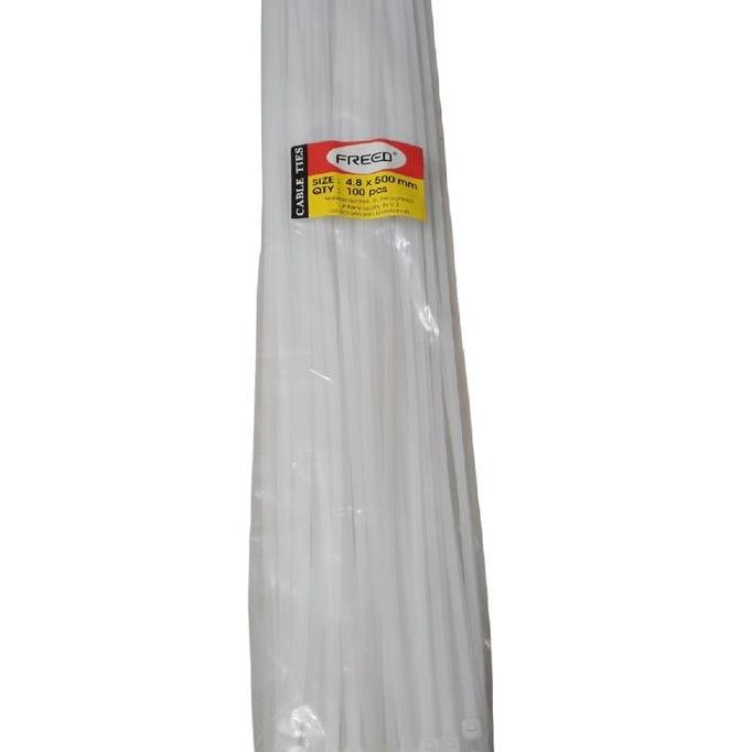 

kabel ties 50cm hitam putih tali ties 4,8mm x 500mm freed 1 pack
