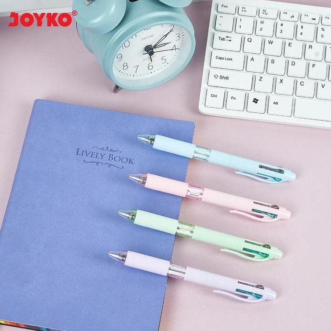 

Ball Pen Pulpen Pena Joyko Bp-348 Quaco 4 0.7 Mm 4 Warna Colors New Stok