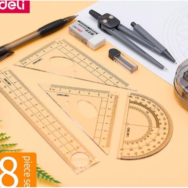

Jangka Drafting Set 8Pcs Penggaris 15Cm No.9591 Drawing Set School Set New Stok