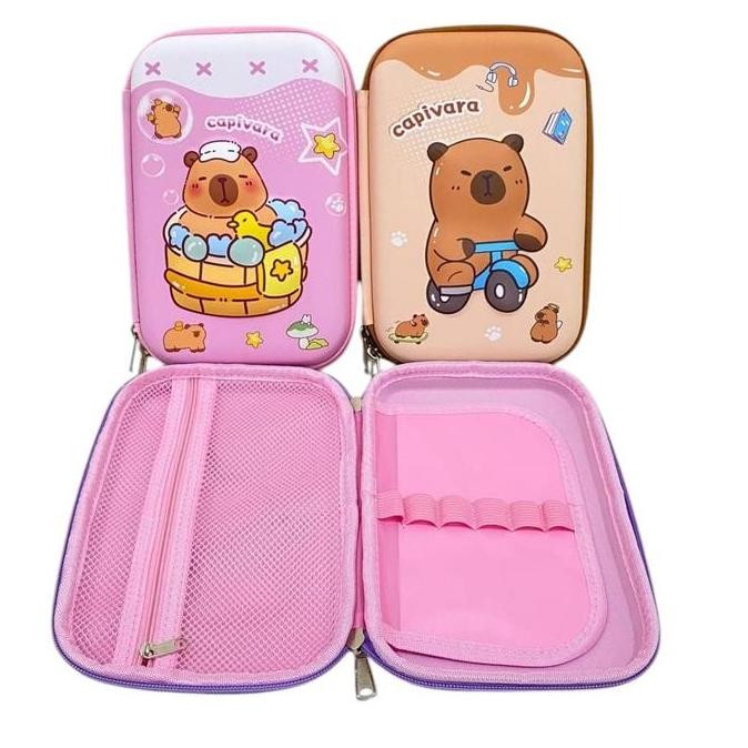 

Kotak Pensil Capibara Wadah Stationery Kotak Pensil Anak Karakter Lucu Capibara Tempat Pensil 3D Timbul New Stok