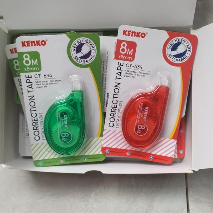 

Correction Tape Kenko 8M X 5Mm Ct-634 Harga Satu Lusin New Stok