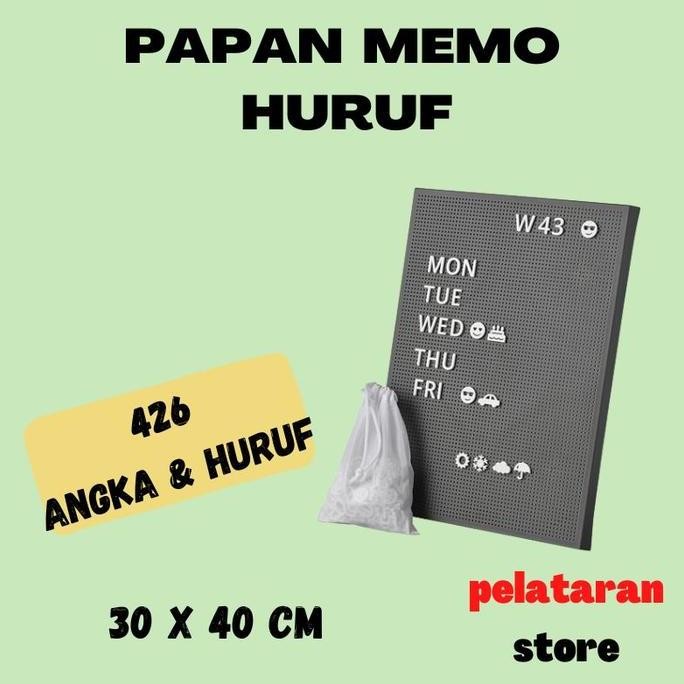 

Papan Huruf Papan Memo Huruf Letter Board New Stok
