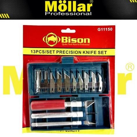 

Bison G11150 Pisau Ukir Pahat Kayu Hobby Cutter Knife Set 13 Pcs