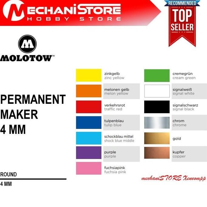 

Molotow Permanent Marker Paint 4Mm - Spidol Warna Permanen New Stok