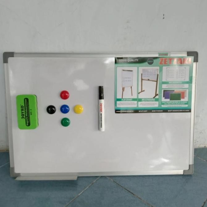 

Papan Tulis Whiteboard Magnet Gantung Single Face Zettaki 90X180Cm New Stok