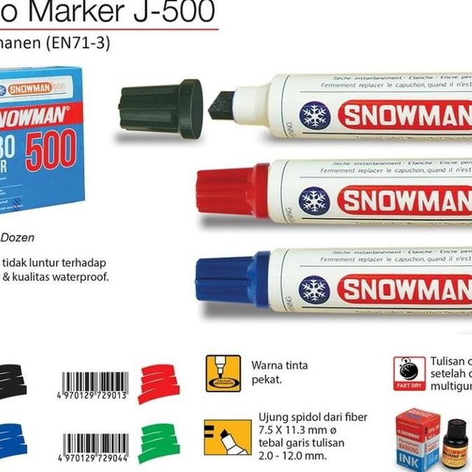 

Spidol Snowman Jumbo 500 New Stok