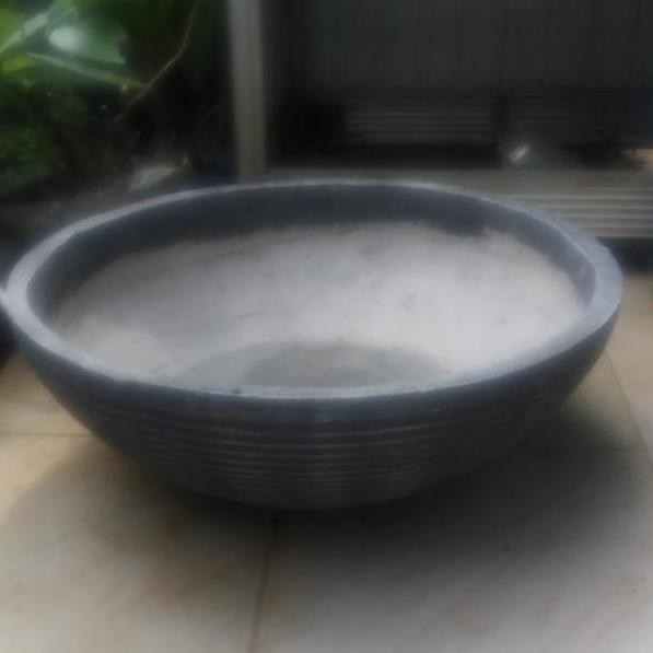 Pot Batu Bulat Taman Teratai atau Air Mancur Khusus Grab atau Gojek In