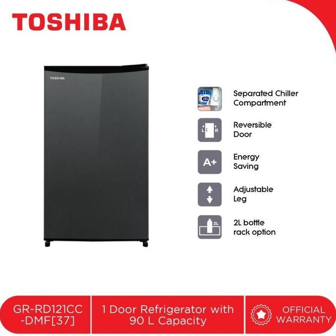 NEW TOSHIBA Kulkas 1 Pintu GR-RD121CC-DMF[37] Kapasitas 90L
