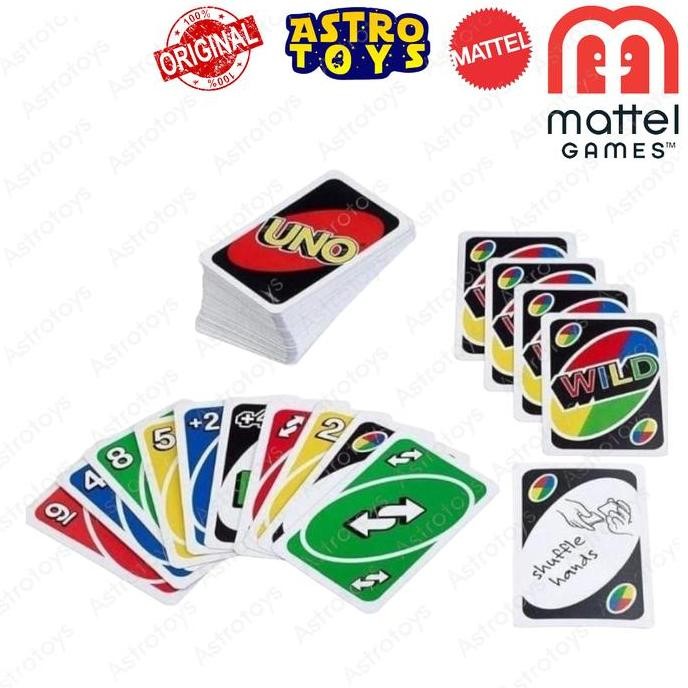 UNO 112 Wild Card Series Original Mattel / Mainan Anak Permainan Keluarga Kartu UNO Ori Asli W2085 W