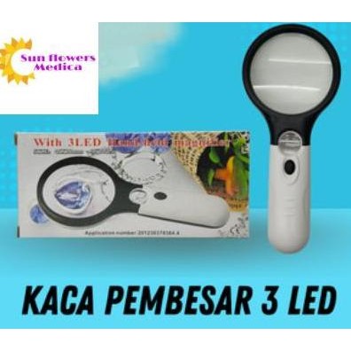 

Kaca Pembesar Led/Kaca Pembesar Genggam Lensa Kaca Pembesar 45X Dengan Lampu 3 Led New Stok