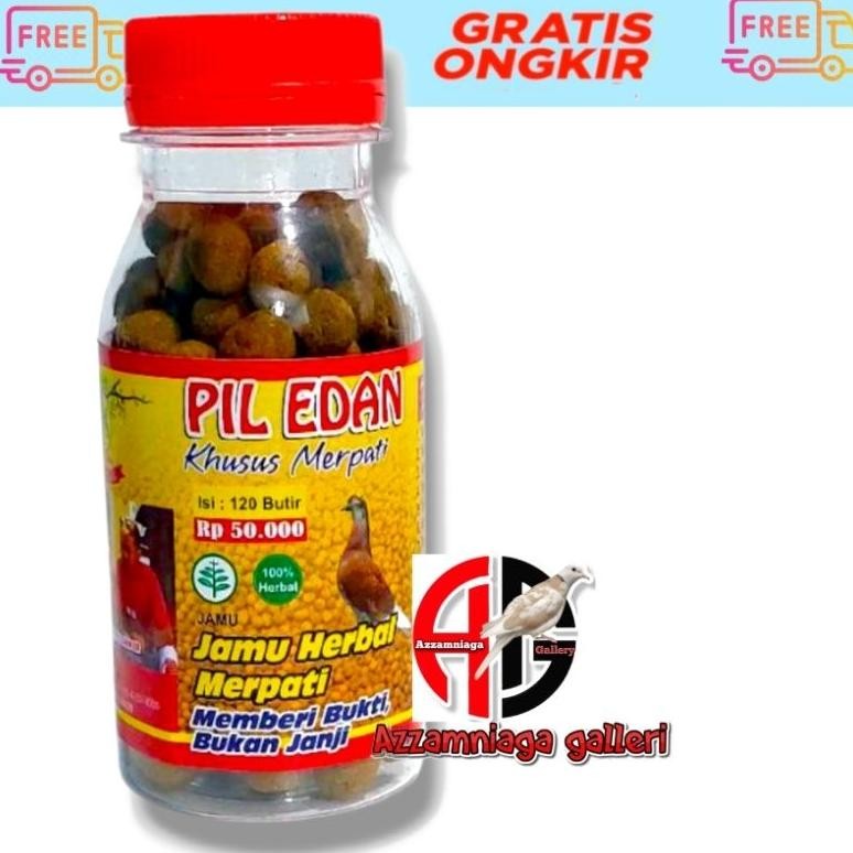 Jamu Merpati Pil Edan 120 Butir  Pil Edan Merpati Menambah Stamina Dan Power Burung Merpati Original