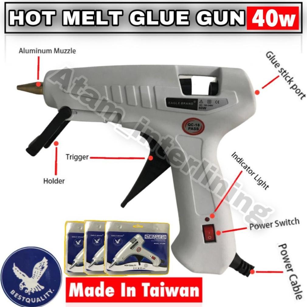 HOT MELT GLUE GUN 40watt | tembakan lem lilin GlueGun 40w | alat lem tembak | lem tembak | lem lilin
