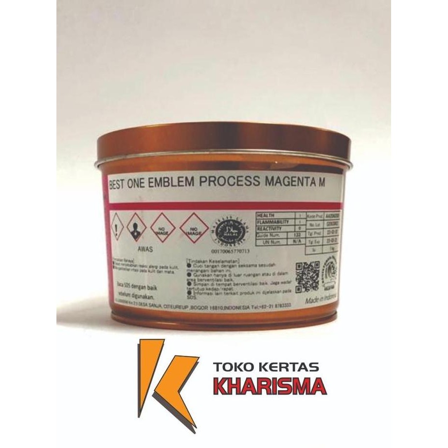 Tinta Cetak , Cemani Toka , Best One Emblem Process Magenta M New Stok
