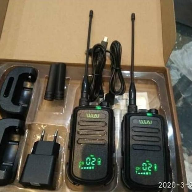 Walkie Talkie HT WLN KDC100 Two-Way Radio KD-C100 ( isi 2 pcs+antena panjang) DiM