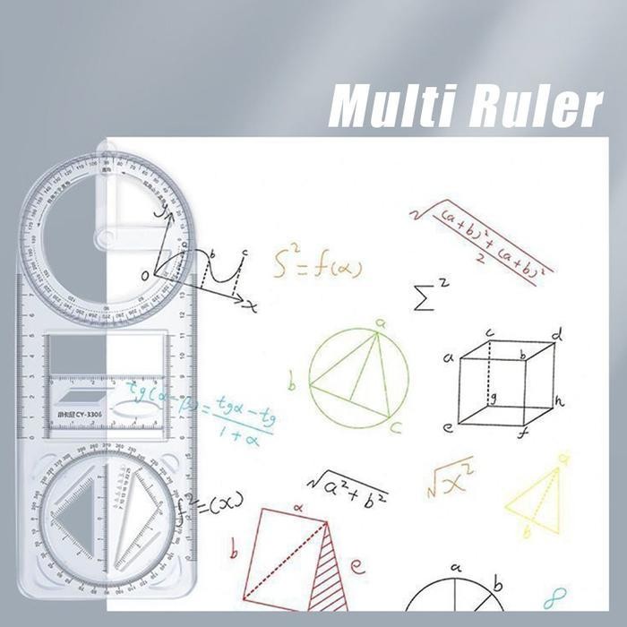 

EMS Drawing Ruler Penggaris Geometric Multi-Fungsi Hadiah Kreatif Drawing Ruler Alat Tulis Sekolah Kantor Perlengkapan Belajar Alat Ukur