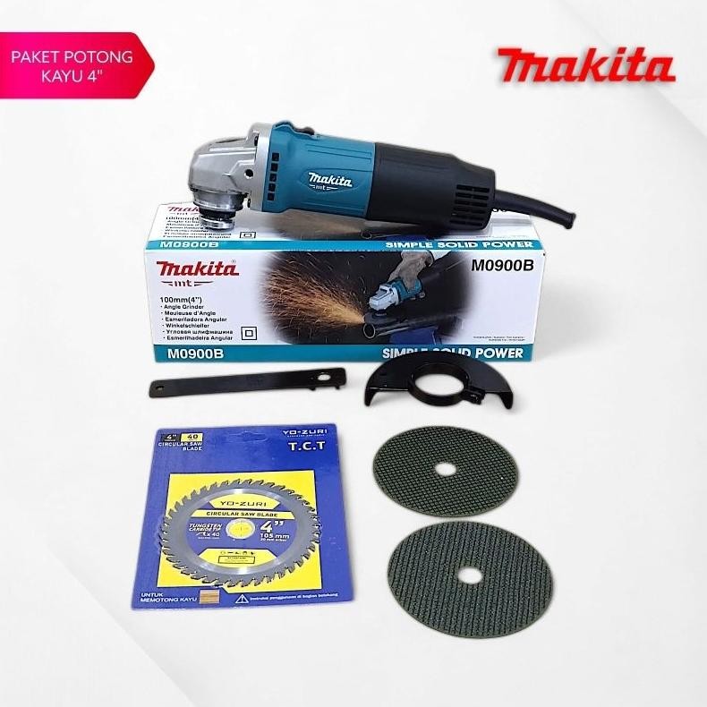 Paket Lengkap Mesin Gerinda MAKITA M0900B Bonus Mata Potong Besi+Velcro +Amplas 5pcs +Mata Potong Ka