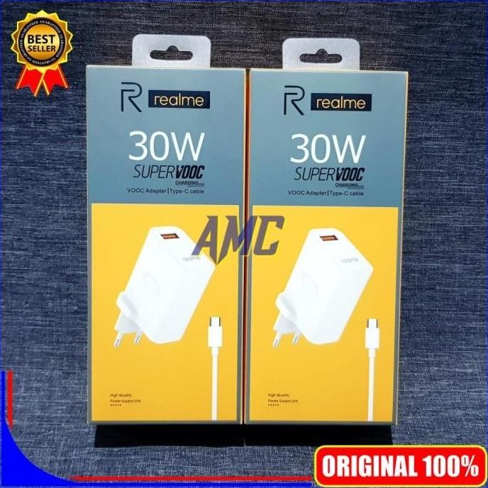 Charger Realme 8 Dart Charge 30W Supervooc Type C Original 100%