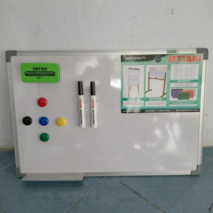 

Papan Tulis Magnet Whiteboard Gantung Single Face Zettaki 90X180Cm New Stok