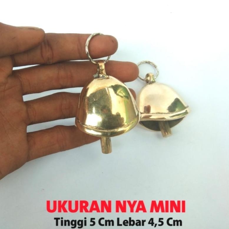 Klontongan Sapi Kuningan Bell Lonceng Pintu Pagar Klontongan Mini Suara Nyaring DiM