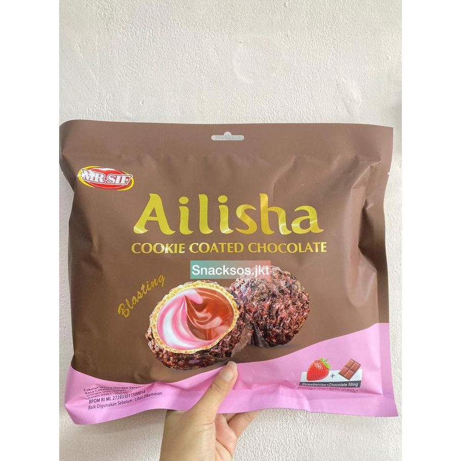 

[200GR] AILISHA MR SIF COOKIE COATED CHOCOLATE BALL COOKIES CHOCOLATE MILK STRAWBERRY- GOLDEN CHOCOLATE