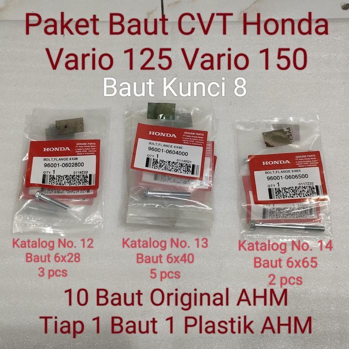 Paket Baut Cvt Honda Vario 125 Vario 150 Ori Ahm Original Dan Terpercaya