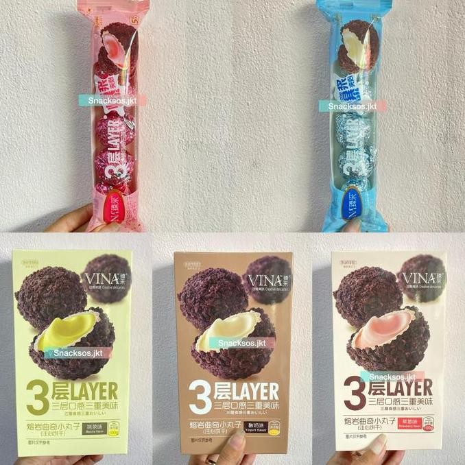 

FRANZZI VINA 3 LAYER LAVA CHOCO COOKIE BALLS STRAWBERRY / YOGURT / MATCHA CHINA