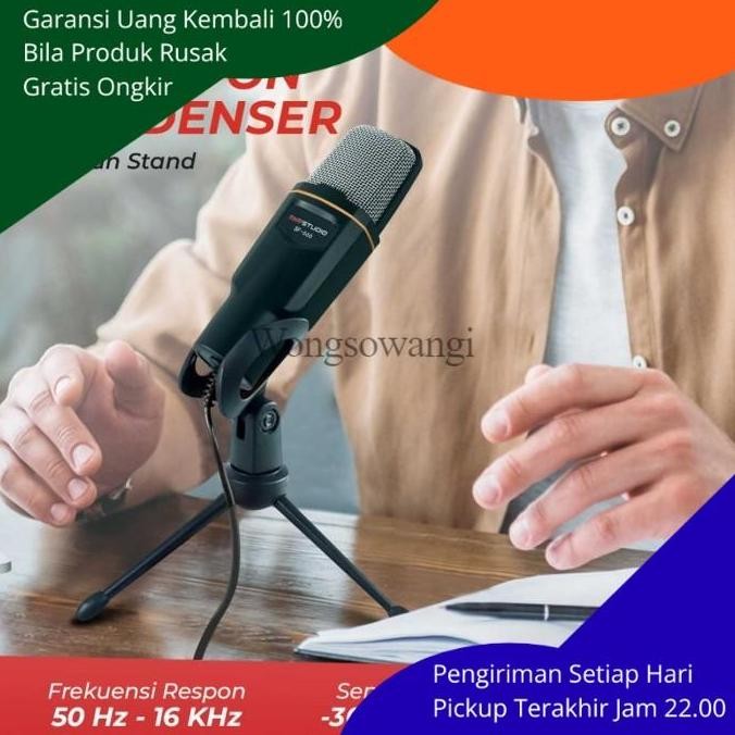 Microphone Condenser Eksternal Taffware SF666 Mic HP Desktop Mikrofon SF-666