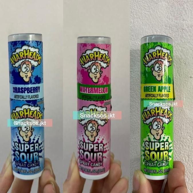 

WARS SUPER SOUR SPRAY CANDY GREEN APPLE / BLUE RASPBERRY / WATERMELON - WAR USA