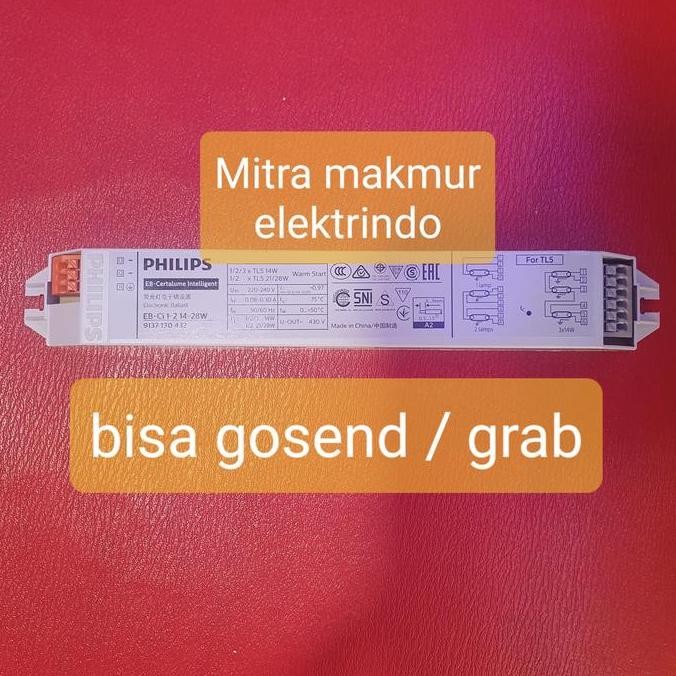 Ballast Trafo Philips EBC 2x28W T5 2x28W Hemat Energi