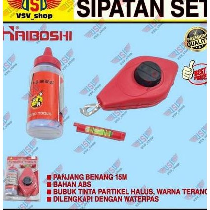 

Penggaris Garisan Benang Sipatan Set Tinta Bubuk Waterpass Ink Marker New Stok