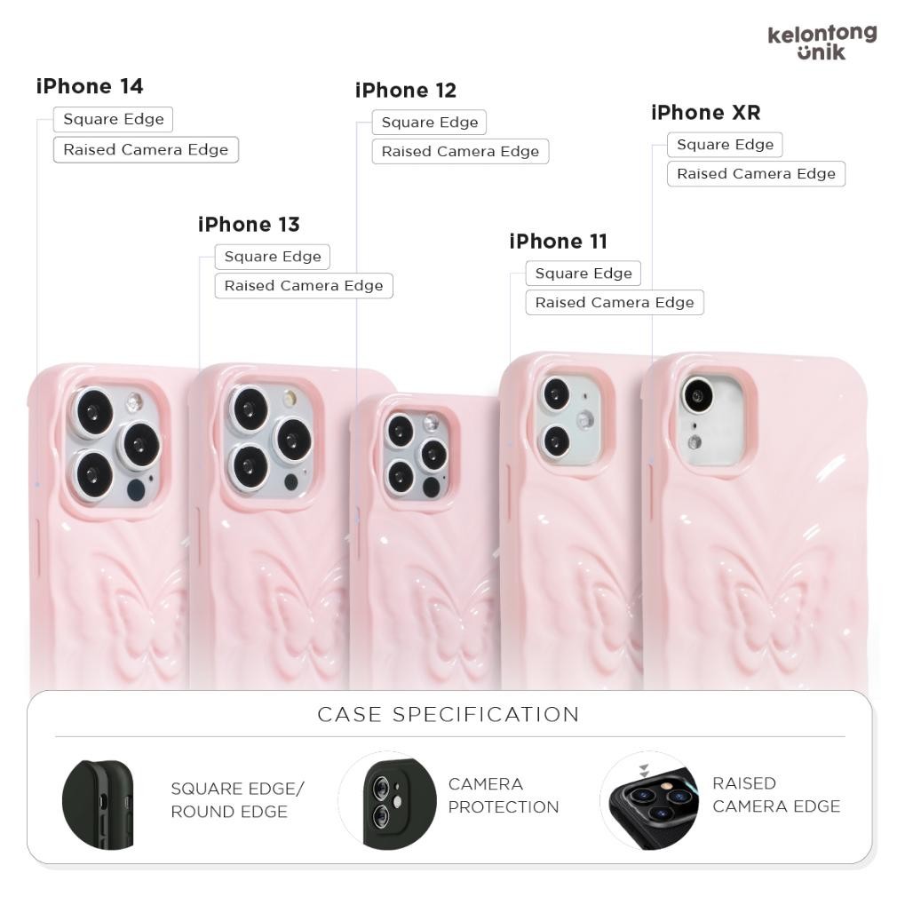 Fue-K5X20 Disc 50% Kelontong Unik | Butterfly Silicone 3D Textured Case Kupu-Kupu - Softcase/ Casing