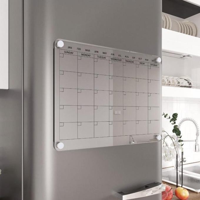 

Kalender Magnet Planner Acrylic Calendar Monthly Akrilik Jadwal Magnet New Stok