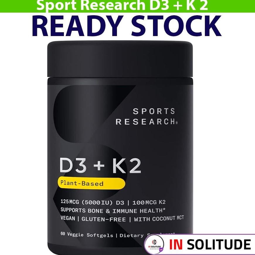 Sport Research Vitamin D3  K2 with Coconut MCT Oil 125 mcg  60