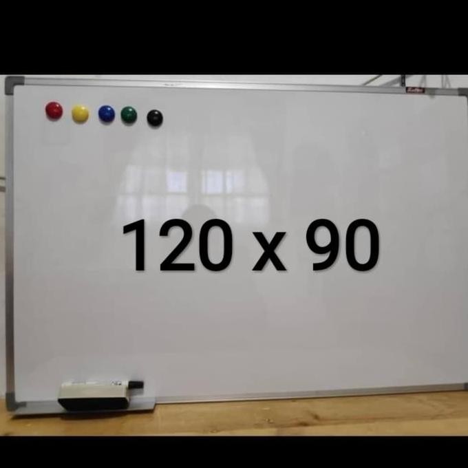 

White Board Sekolah Papan Tulis Belajar 120 X 90 Cm New Stok