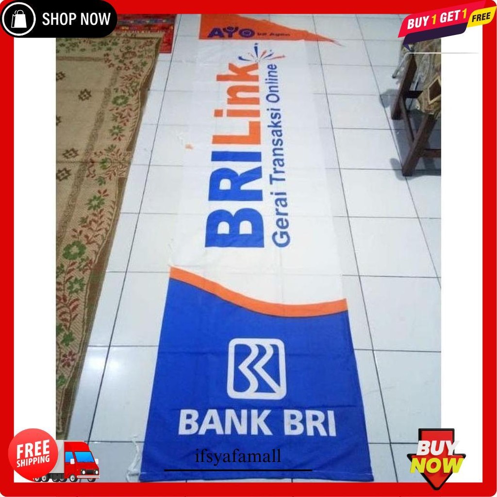 Umbul-Umbul Agen Brilink Ukuran : 60 X 300 Cm Terlaris