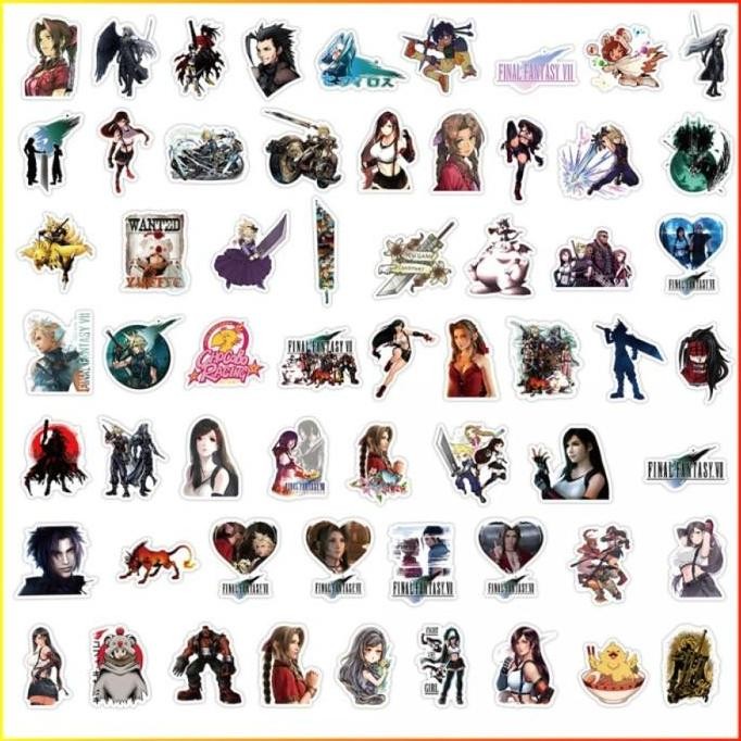 

Sticker Pack Stiker Vinyl 60 pcs Final Fantasy VII FF 7 Game