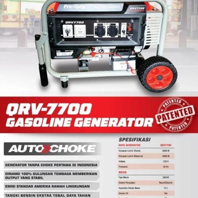 ready  Genset PROQUIP QRV7700 QRV 7700 4000 watt Generator 4000 watt