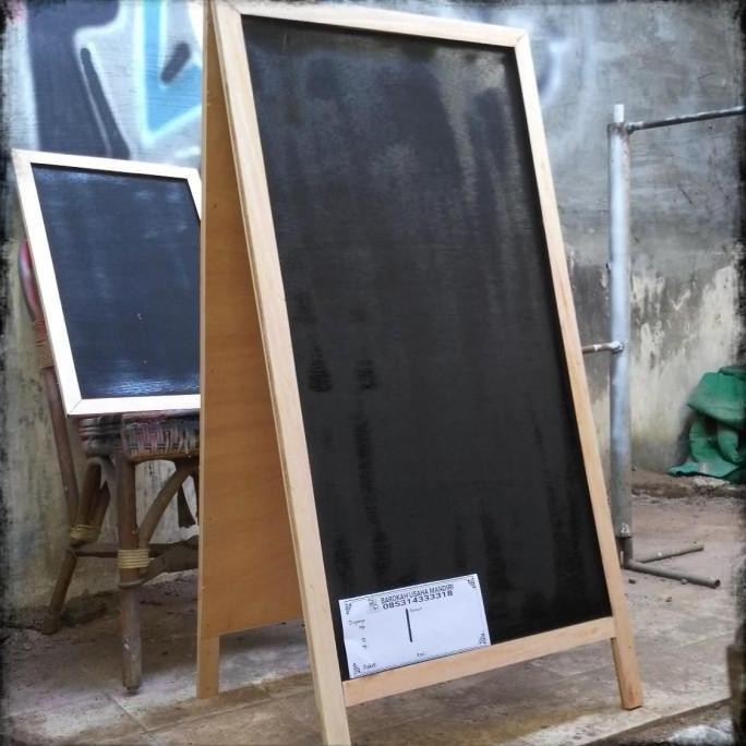 

Blackboard Papan Tulis Double Stand Size 100X50Cm Chalkboard New Stok