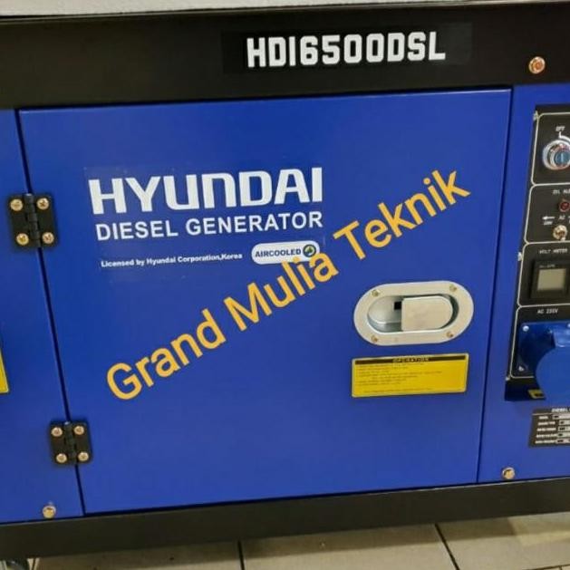 ready !!! Genset Hyundai Silent 5000 watt 3 phase HDI6500 DSL