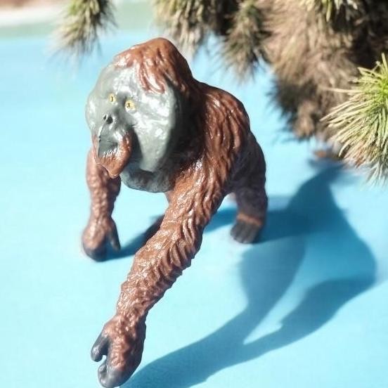Figure Patung Pajangan Mainan Miniatur Orangutan Orang Utan 7-11 cm - 1 Plastik Toy